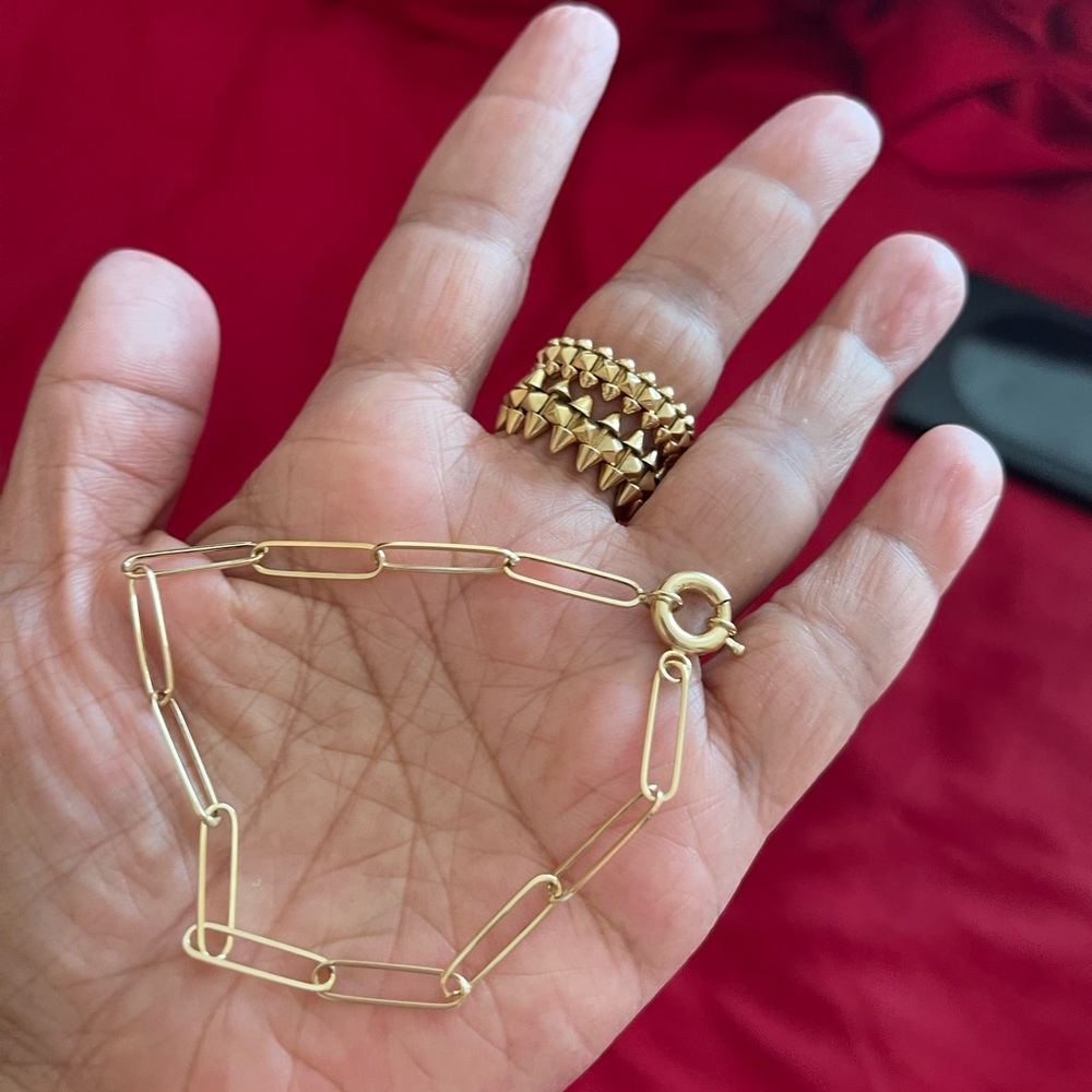 18k Saudi gold bracelet 7inch